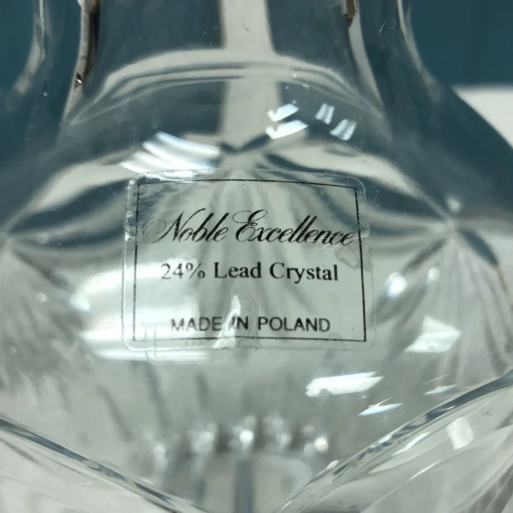 Noble Excellence Crystal bedside Carafe Cup +‎ Pitcher wine and whiskey Decanter